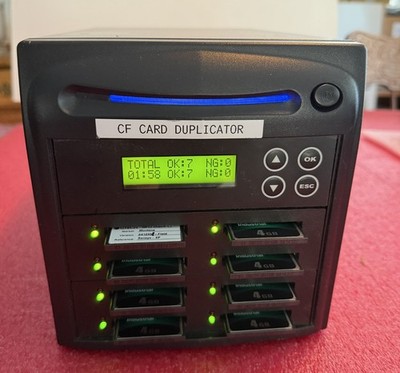 1:7 Compact Flash CF Card Duplicator - Standalone Copier & Eraser/Sanitizer.