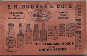 E.R. Durkee & Co Gauntlet New York Advertising Book Cover