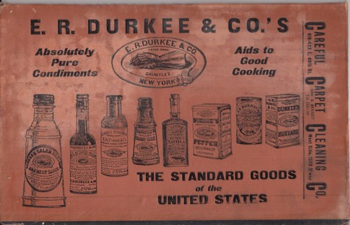 E.R. Durkee & Co Gauntlet New York Advertising Book Cover