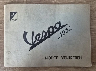 Vespa 125 cc ACMA Maintenance Booklet Notice D'entretien 1950s - Photo 1/4