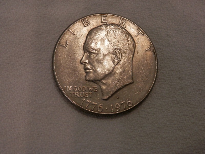 1776-1976 D Eisenhower Dollar Coin Liberty Bell and Moon