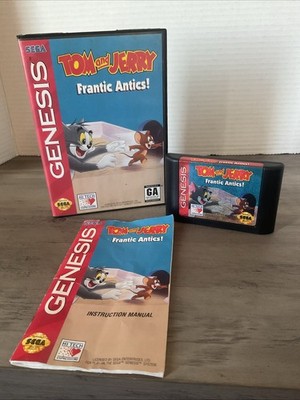 TOM AND JERRY FRANTIC ANTICS SEGA GENESIS 1994 CIB