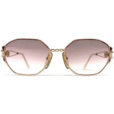 Nos Vintage Courreges 8627 Sunglasses - France 1980's - Hand Made - Gold / Pink