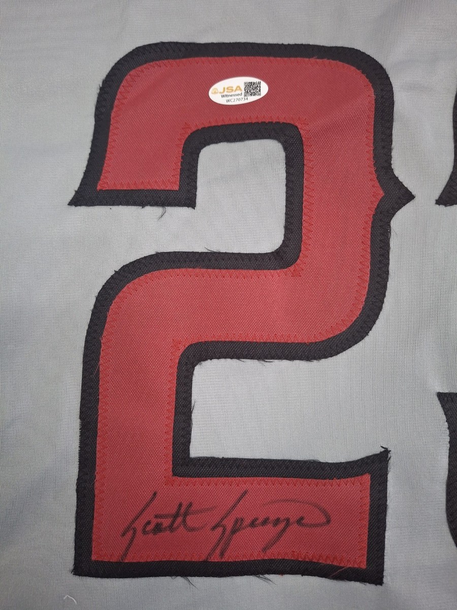 Scott Spiezio Los Angeles Angels Signed Grey XL Jersey JSA