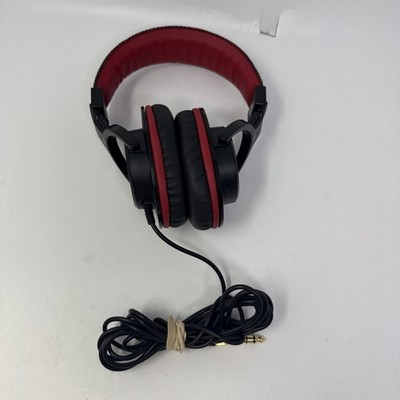 Numark HF175 Over-Ear DJ Headphones Black/Red Wired 40mm Rotating Ear Cups DJ