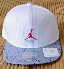 Nike Air Jordan Flight Pro Cap 9A9087 100 White Cement Kids 8-20 NWT