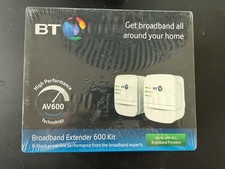BT AV600 Broadband Extender Wired Powerline Adapter Pair BNIB Sealed