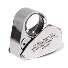 40X Jewelers Loupe LED Light Illuminated Folding Magnifying Glass