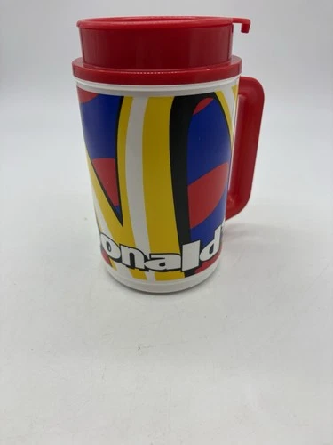 Vintage Whirley Travel Mug Rare MCDONALDS Coca Cola 1996 Insulated