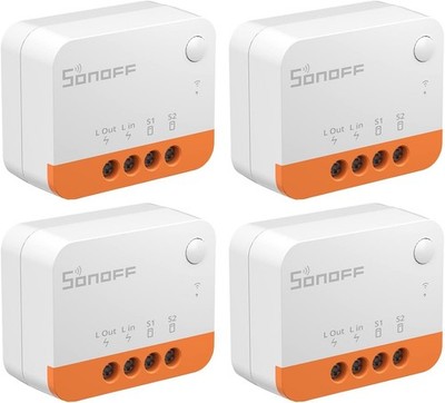 Sonoff ZBMINIL2 ZigBee Smart Switch (kein Neutralkabel erforderlich), 2-Wege (4er Pack)