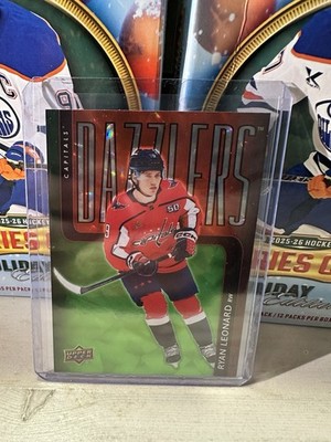 2025-26 UD Dazzlers Ryan Leonard #DZ-41 HOLIDAY EDITION GREEN RED VARIANT