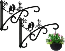 Heavy Duty Outdoor Hanging Plants Brackets, Plant Hangers with Wall Mounted Soli