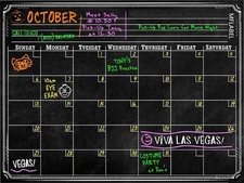 Family Monthly Calendar 16x12 Inch Dry Erase Refrigerator Board w/Ultra Markers