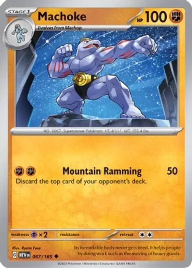 Machoke - 067/165 - Uncommon (Near Mint) Scarlet & Violet - 151 - Fighting Pokém