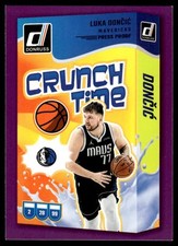 Luka Doncic #8 2024-25 Donruss Crunch Time Press Proof Purple Dallas Mavericks