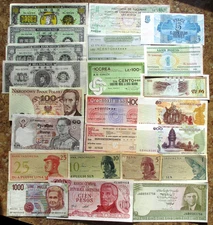 BIG LOT OF BANKNOTES FROM ALL OVER THE WORLD (UNCIRCULATED CONDITION) - LOT K