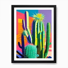 Spider Cactus Modern Abstract Pop A Framed Wall Art Poster Canvas Print Picture