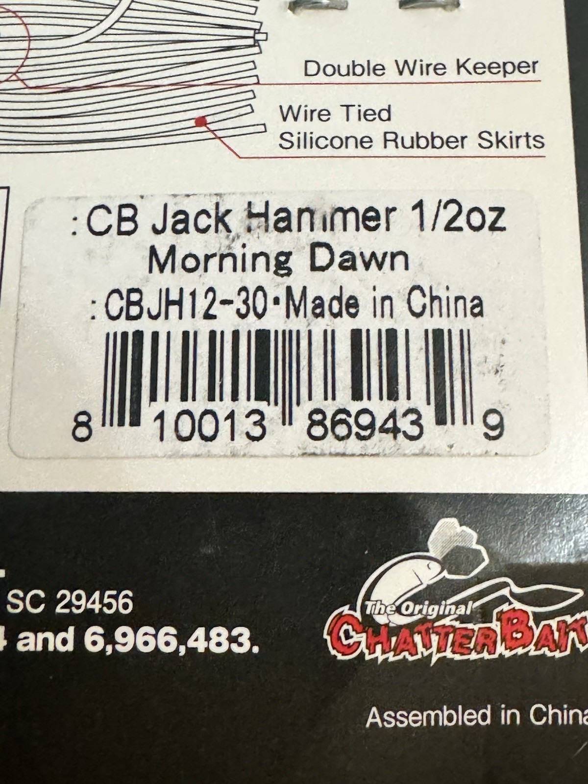 Lot Of 2  Z-man Jackhammer Chatterbait  1) 3/8oz - 1) 1/2oz  Morning Dawn - Image 7