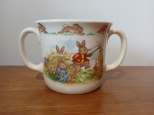 Royal Doulton Bunnykins Doppelhenkel Tasse Englisch Fine Bone China HAYSTACKS