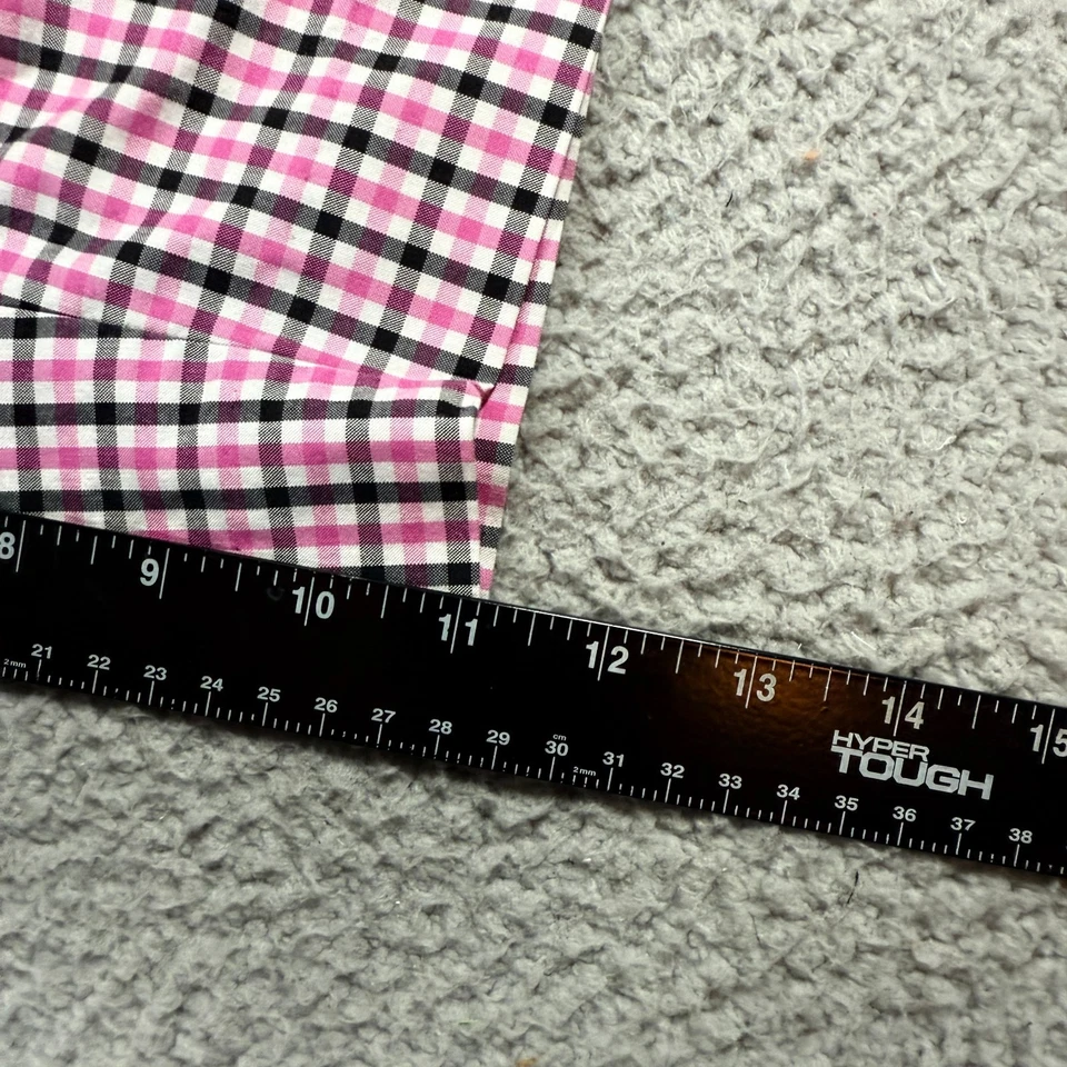 Pantalones Cortos Bermudas Jones New York Negros Rosa Para Mujer Talla 12 Elastizados A Cuadros Tiro Medio Foto 2 de 4