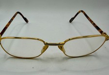 Vintage Cartier Eyeglasses 56 21 140 Gold Tone Rimmed Frames Tortoise Temples Fr