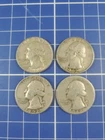 Lot Of 4 Silver 90% Quarters Pre-1964 Constitutional Junk $1 Face