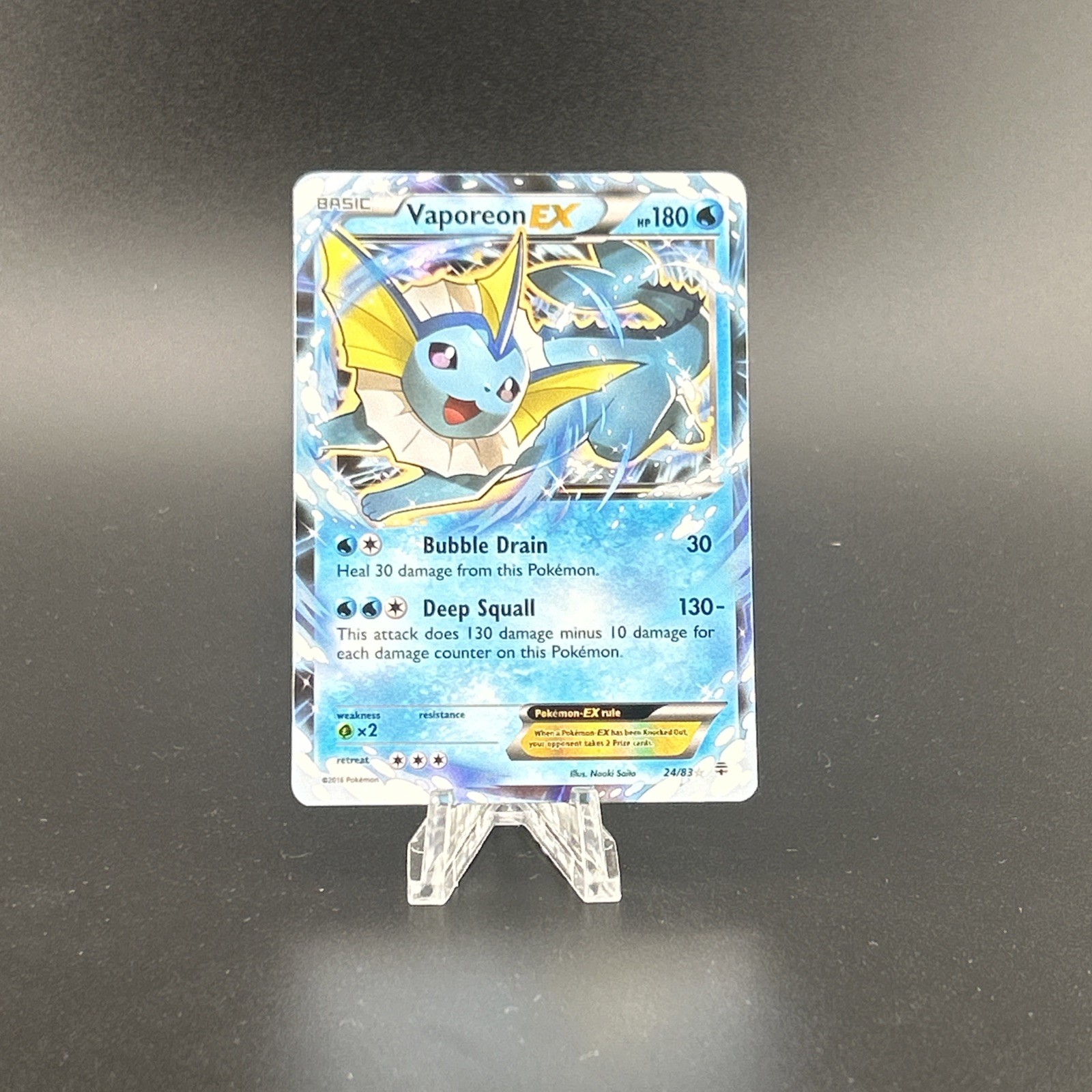 Pokemon TCG - Vaporeon EX - 24/83 - Generations - Ultra Rare (2016) NM