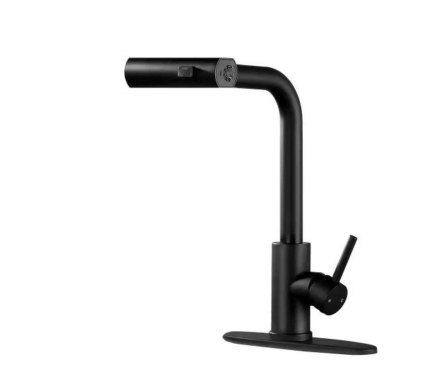 Waterfall Kitchen Sink Faucet In Black