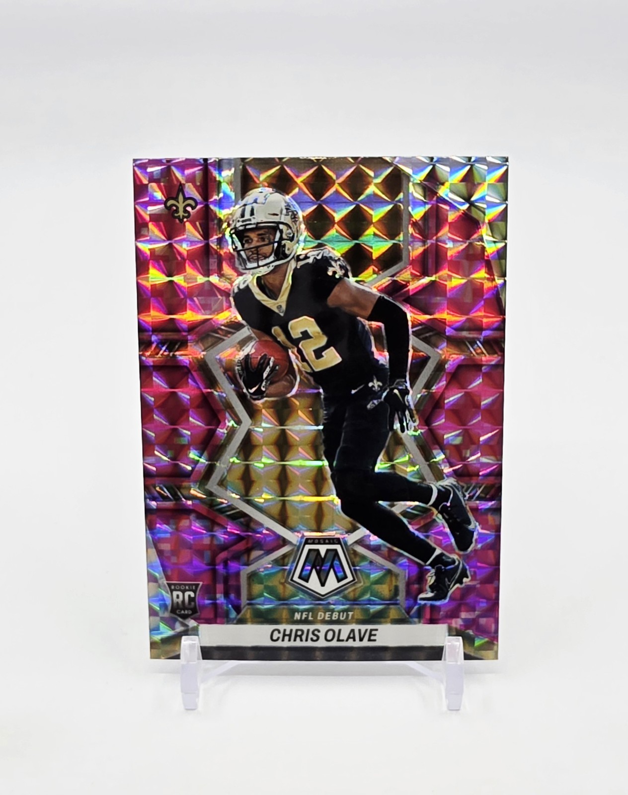 2022 Panini Mosaic Chris Olave Rookie Pink Prizm No. 277