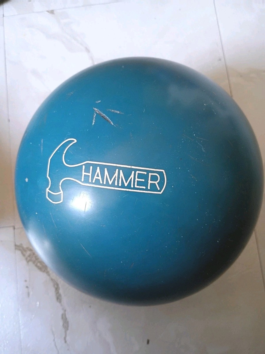 Vintage Hammer Blue Urethane Bowling Ball. 16 lb Used | eBay