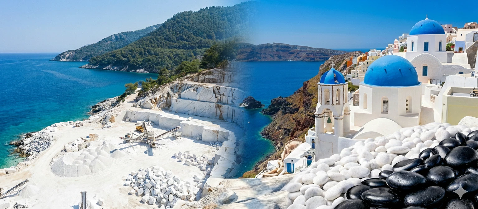 Thassos Marmorkies 6-10 cm