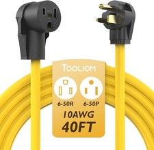 Used 40ft 250v Welder Extension Cord 10awg Nema 6-50p To R Etl Approved