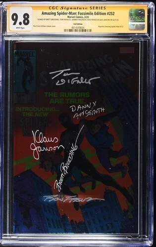 Amazing Spider Man 252 Facsimile Foil Edition CGC 9.8 POP 5/ 5 TIMES SIGNED