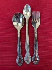 3 Pc Oneida BABY SET Infant Fork Spoon Kids Stainless Flatware Community