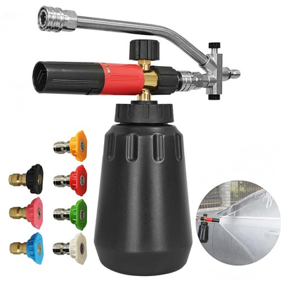 #ad 1 4”Pressure Washer Foam Cannon with Dual Connector Double Tip Attachment USA $32.45