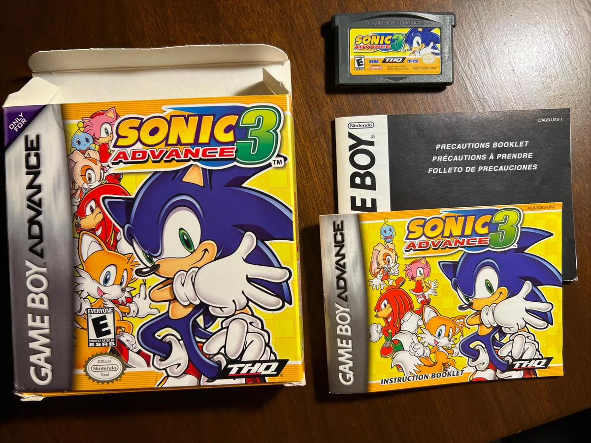 Game Boy Advance Sonic Advance 3 Box 