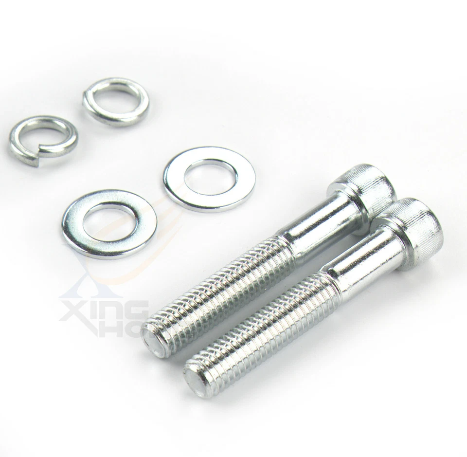 Elevadores de manillar de montaje cromado recto de 8" de elevación de 1"/25 mm para Harley Foto 2 de 4