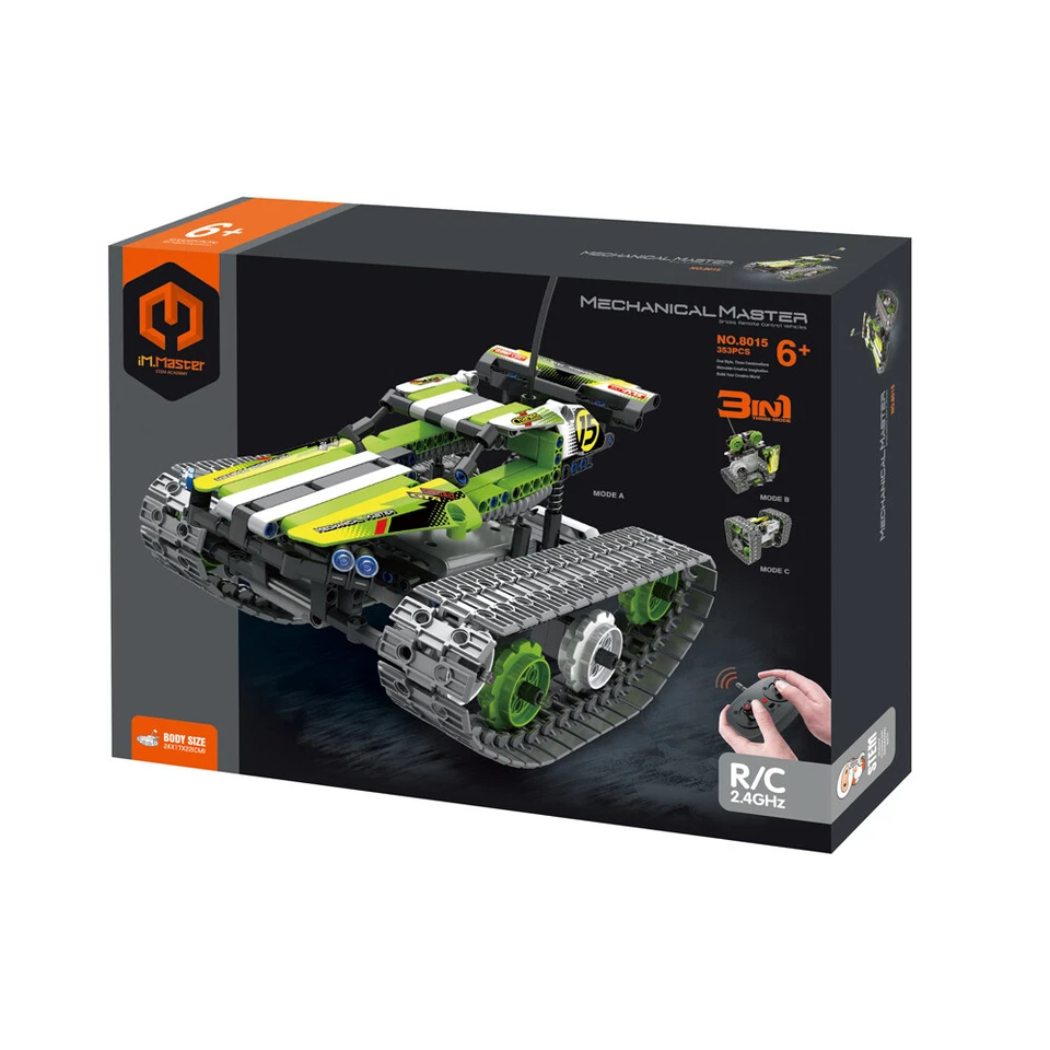 353pc iM.Master 3in1 RC 2.4G Stunt Car Building Blocks Kids DIY Toy Green 6y+