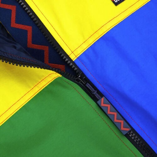 FILA Giacca frangivento Rowing Blazers Colore Primario Blocco Nylon Uomo XS Nuova con etichette $265