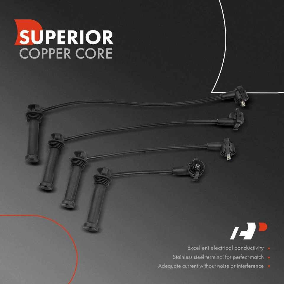 Juego de 4 cables de bujías para Ford Escort Contour Mercury Mystique Cougar L4 2,0 L Foto 2 de 4