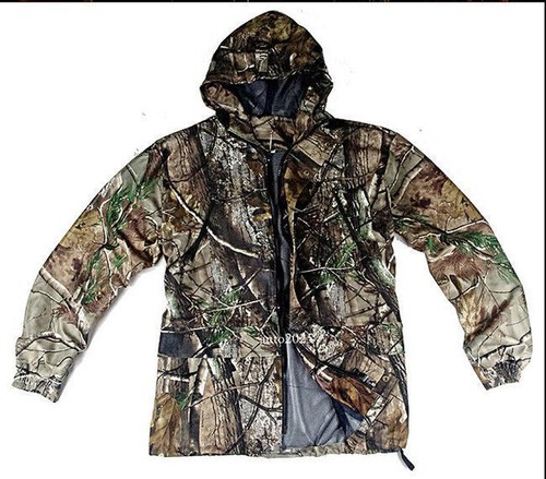 6639 New Bionic Camouflage Hunting Clothes Leaf Waterproof Jacket +Pants Suit - Picture 6 of 31