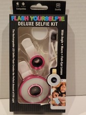 FLASH YOURSELF'IE Deluxe Selfie Kit Clip-On Light - Rechargeable PINK