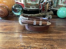 Lg Navajo James Reid Dgn Sterling Silver Belt Buckle 35 -37  -1.3/8  -.75 Nu    