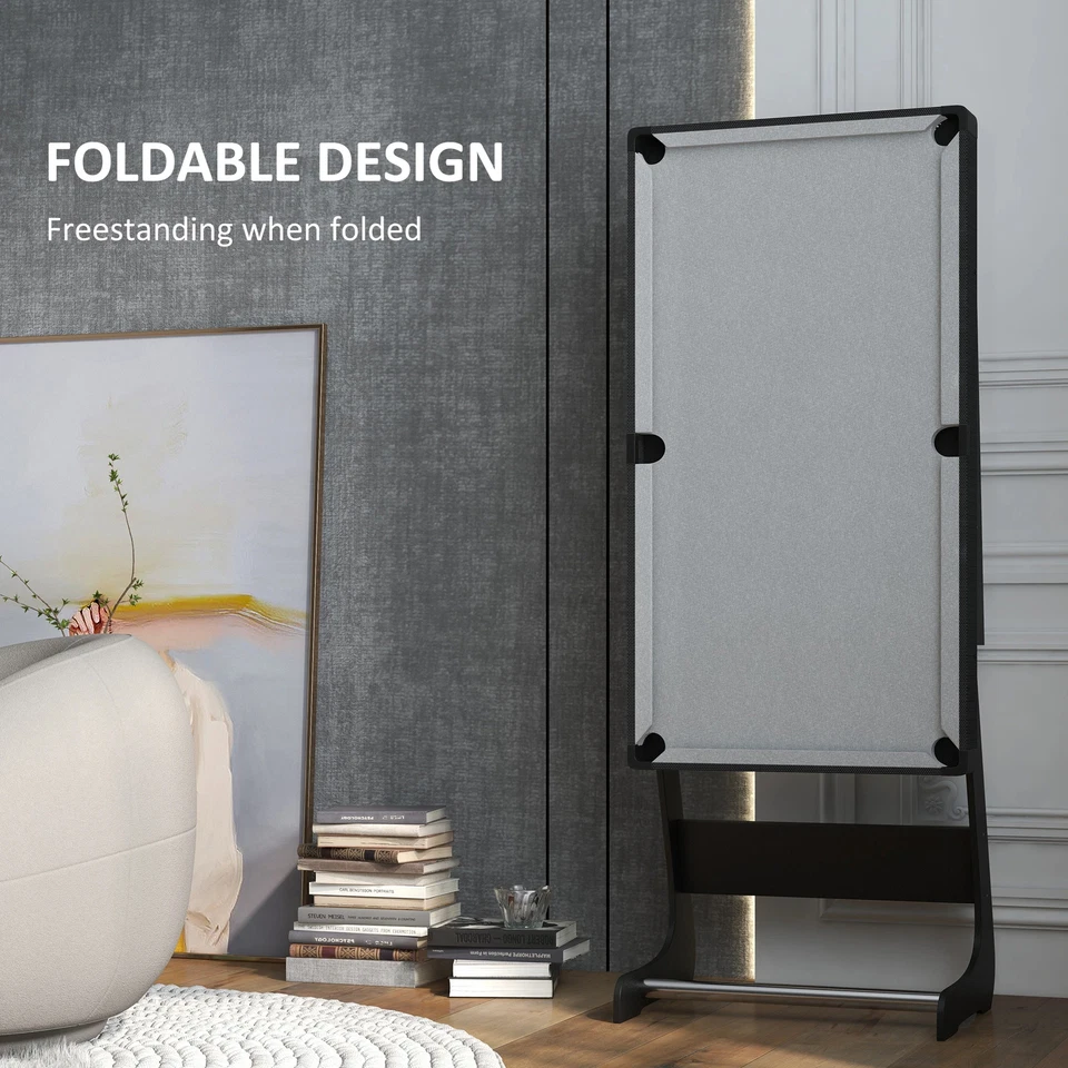 Indoor Folding 3.5Ft Pool Table Two Cues 16 Balls Chalk Triangle Brush NEW UK - Image 4 of 4