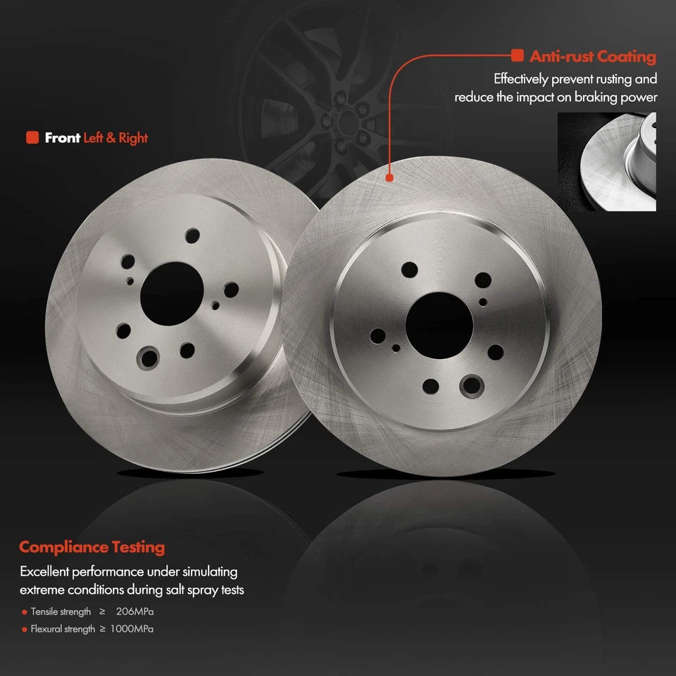 2 piezas rotores de freno de disco traseros para Lexus IS300 16-20 GS350 GS450h IS350 RC300 GS300 Foto 2 de 4