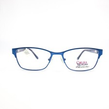 Chelsea Morgan CMM 7000 BL Kids Eyeglasses Frames Blue Pink Cat Eye 47-15-130