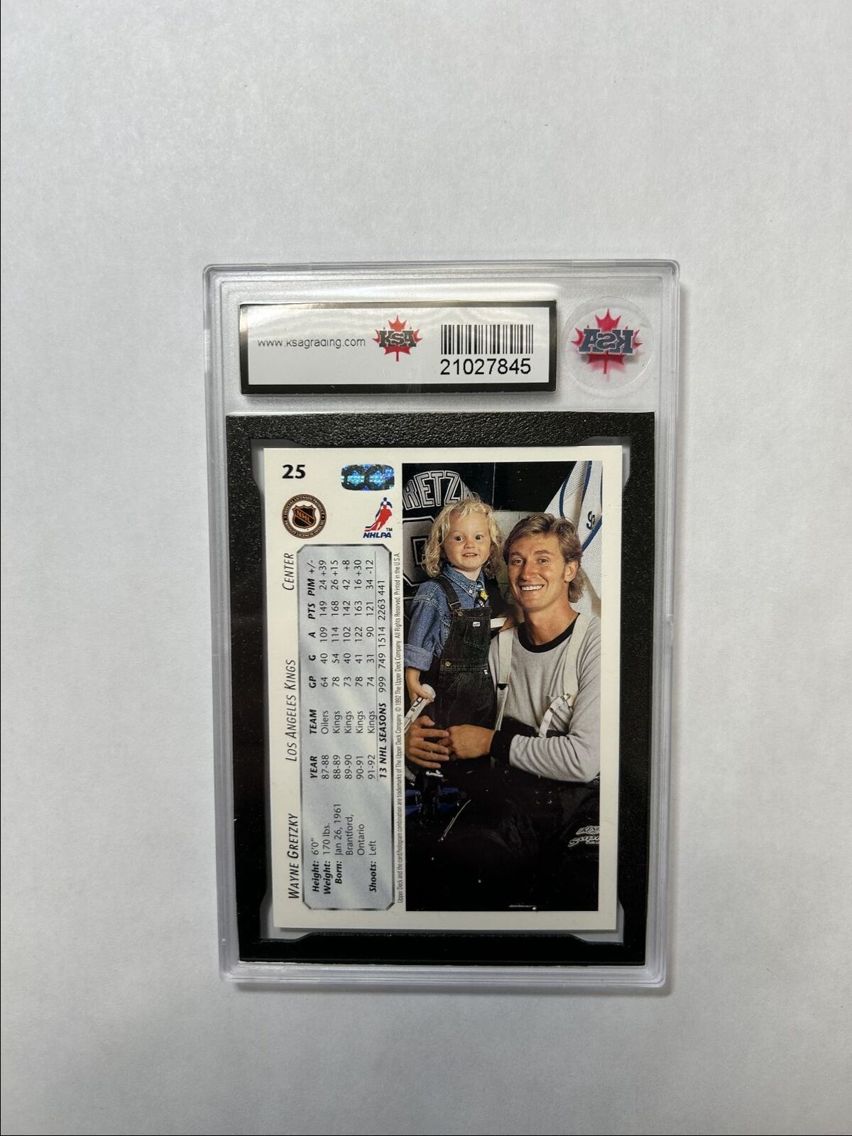 1992-93 Upper Deck Wayne Gretzky (DP) #25 KSA 10