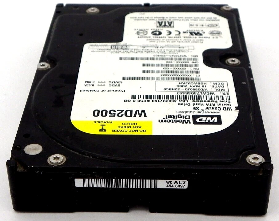 Western Digital Caviar SE Internal Desktop Hard Drive WD2500JD-22HBC0 HDD 250GB - Image 4 of 4