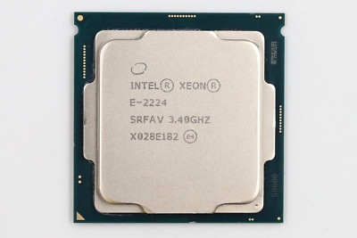 Intel Xeon E-2224 3.40GHz Quad-Core 8MB LGA 1151 CPU P/N: SRFAV Tested Working