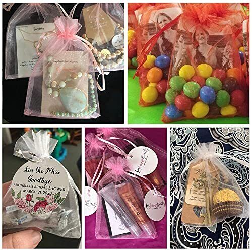 50 Stück Organzabeutel klein Netz Kordelzugbeutel für Süßigkeiten Schmuck Party Geschenke - Bild 2 von 7